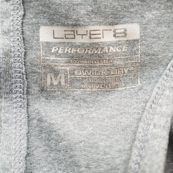 Layer8 Performance Qwick Dry Grey Racerback Tank - Picture 5 of 5